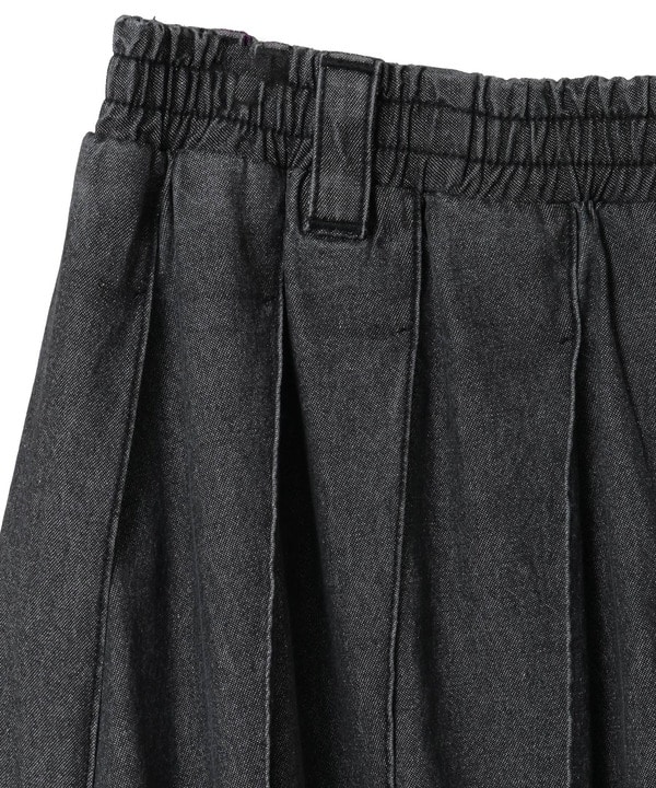 WIDE PLEATED DENIM FLARE SKIRT 詳細画像 11