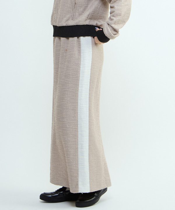 SIDE LINE GLITTER TWEED SKIRT 詳細画像 ベージュ 1