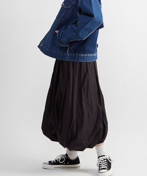 TWIST GATHERD BALLOON SKIRT 詳細画像 ブラック 1