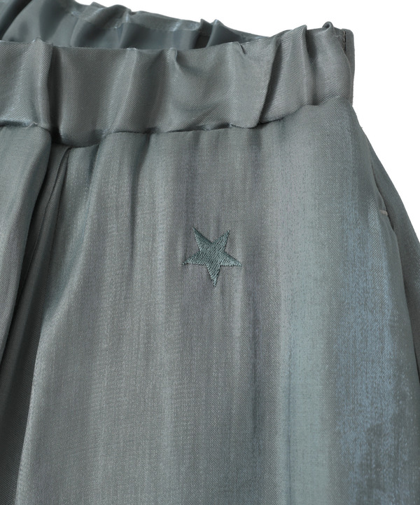 CHAMBRAY STAR CUT FLARE SKIRT 詳細画像 11