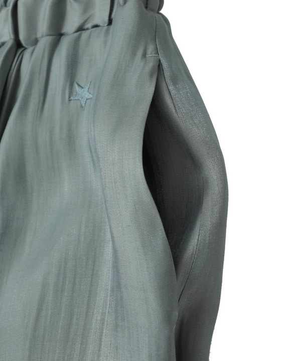 CHAMBRAY STAR CUT FLARE SKIRT 詳細画像 15