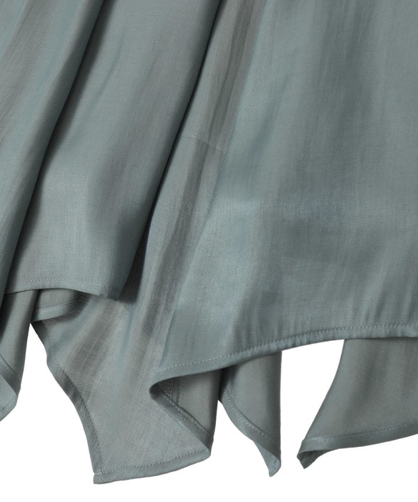 CHAMBRAY STAR CUT FLARE SKIRT 詳細画像 16