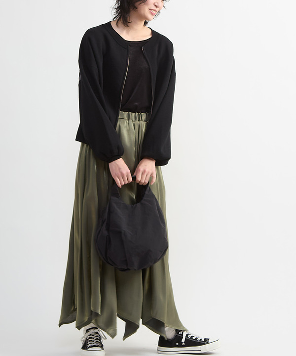 CHAMBRAY STAR CUT FLARE SKIRT 詳細画像 6