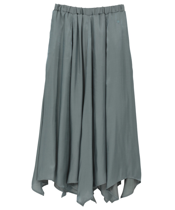 CHAMBRAY STAR CUT FLARE SKIRT 詳細画像 9