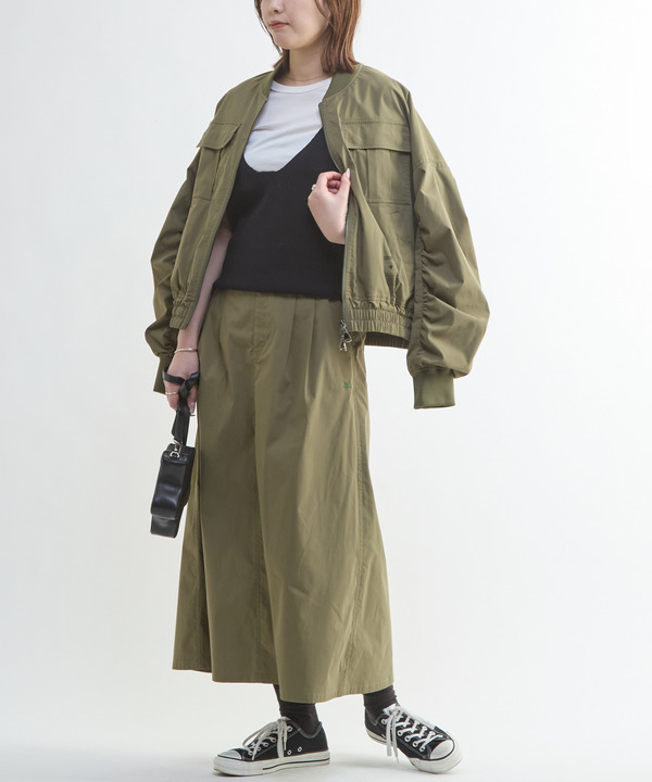 MILITARY TUCK FLARE SKIRT 詳細画像 6