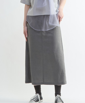 【HL】LINEN LIKE STRAIGHT SKIRT