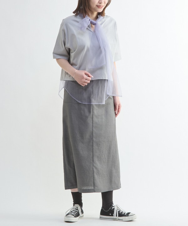 【HL】LINEN LIKE STRAIGHT SKIRT 詳細画像 2