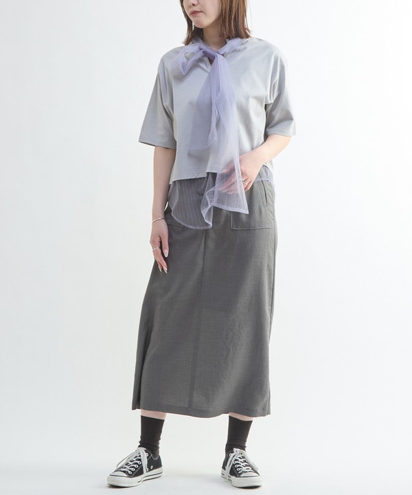 【HL】LINEN LIKE STRAIGHT SKIRT 詳細画像 3