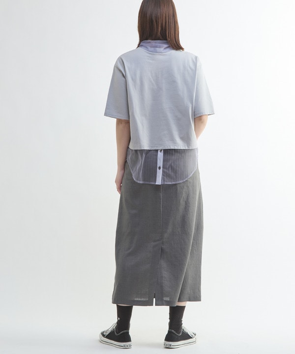 【HL】LINEN LIKE STRAIGHT SKIRT 詳細画像 4