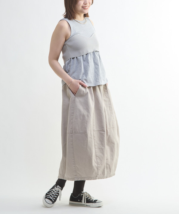VINTAGE-LIKE BARREL SKIRT 詳細画像 1