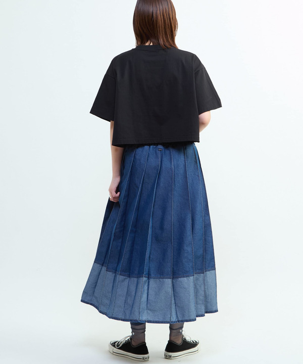 LIGHT DENIM PLEATED SKIRT 詳細画像 11