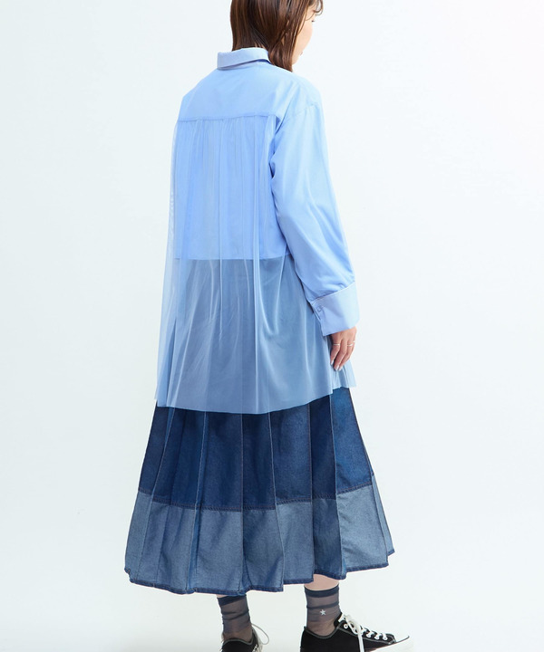 LIGHT DENIM PLEATED SKIRT 詳細画像 18