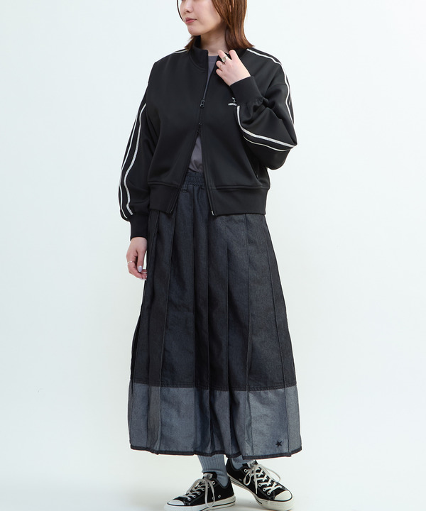 LIGHT DENIM PLEATED SKIRT 詳細画像 2