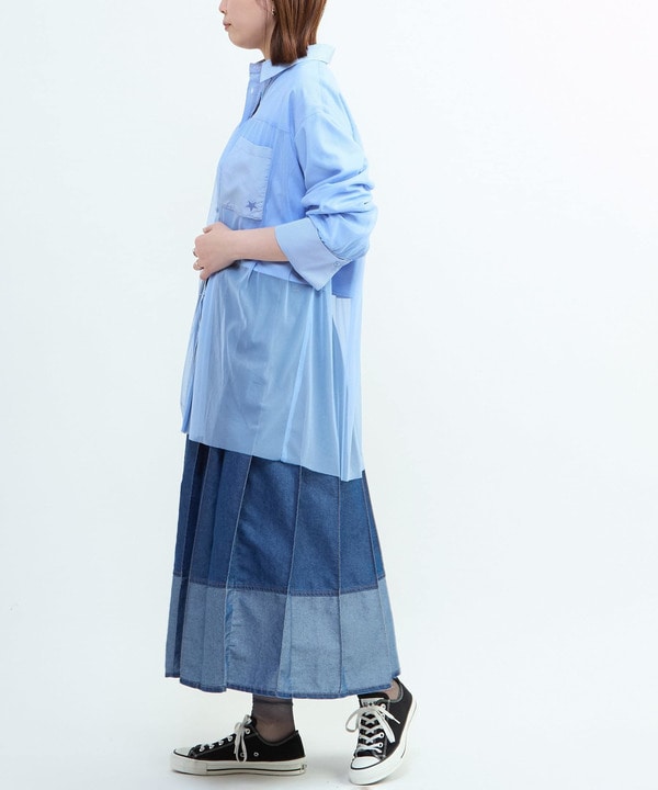 LIGHT DENIM PLEATED SKIRT 詳細画像 21