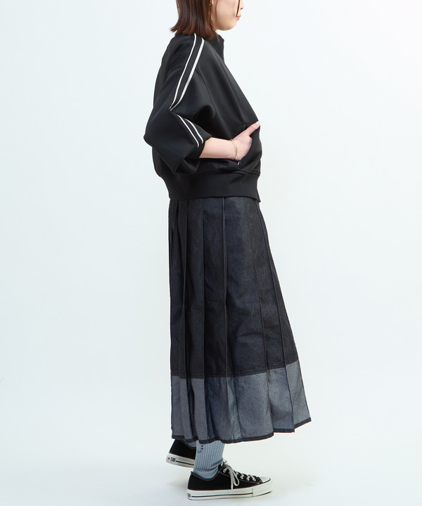 LIGHT DENIM PLEATED SKIRT 詳細画像 3