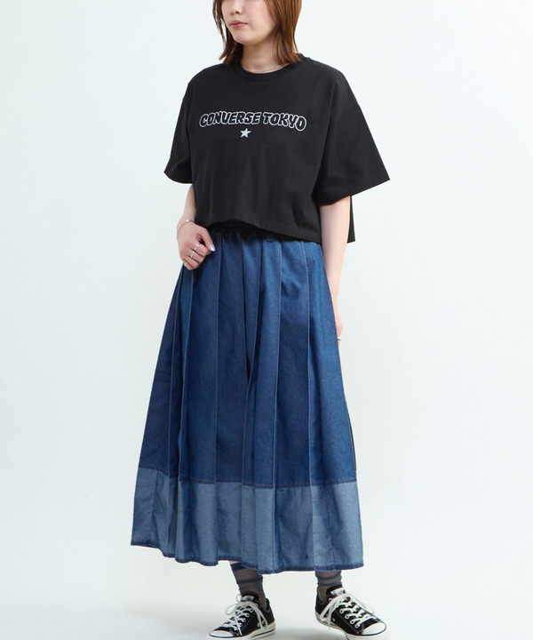 LIGHT DENIM PLEATED SKIRT 詳細画像 8