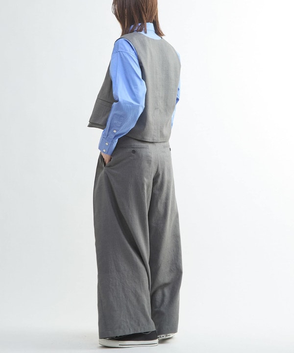 【HL】LINEN LIKE SHORT VEST 詳細画像 10