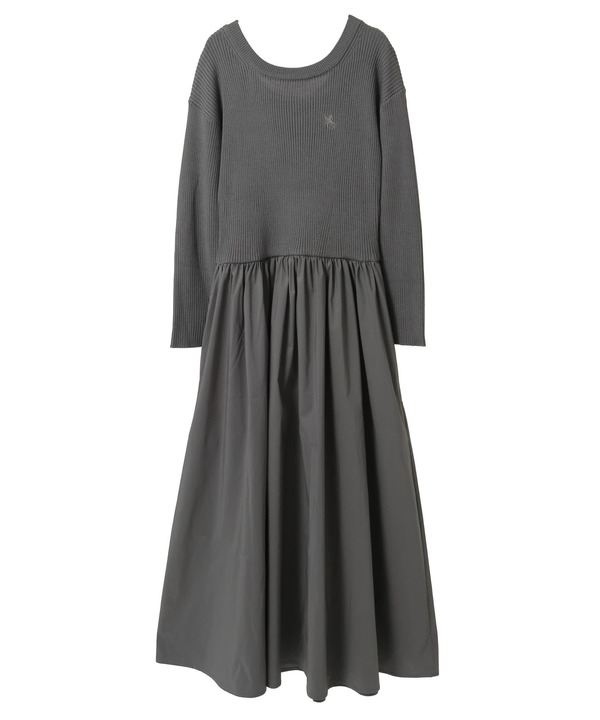 RIB KNIT DOCKING DRESS 詳細画像 4