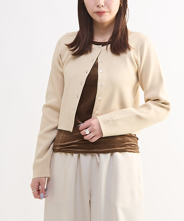 2WAY SHORT KNIT CARDIGAN 詳細画像 オフホワイト 1