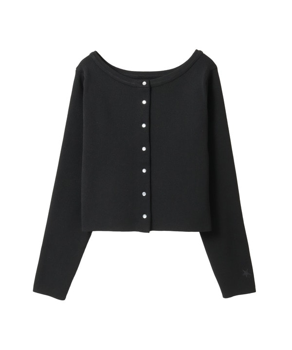 2WAY SHORT KNIT CARDIGAN 詳細画像 ブラック 1
