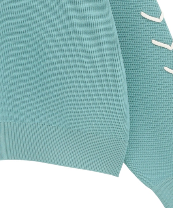 BLANKET STITCH KNIT SHORT CARDIGAN 詳細画像 3