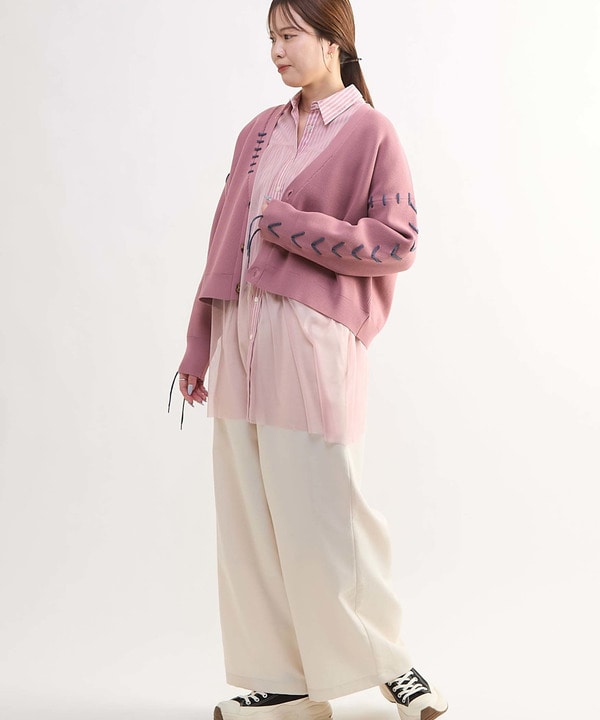 BLANKET STITCH KNIT SHORT CARDIGAN 詳細画像 8