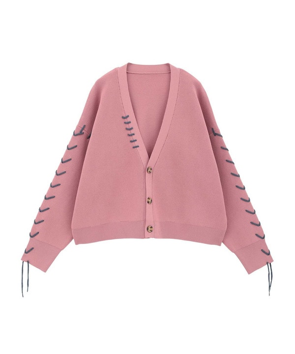 BLANKET STITCH KNIT SHORT CARDIGAN 詳細画像 9