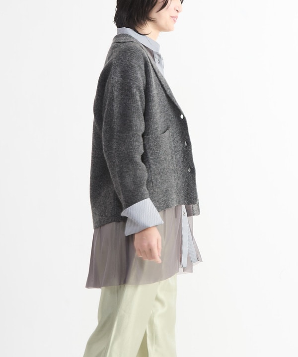 TAILORED KNIT SHORT CARDIGAN JACKET 詳細画像 10