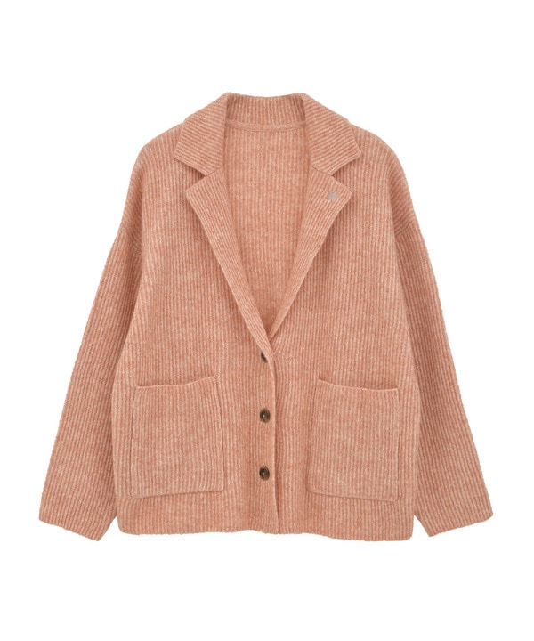 TAILORED KNIT SHORT CARDIGAN JACKET 詳細画像 ピンク 1