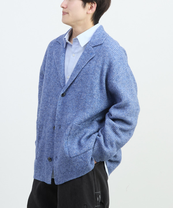 TAILORED KNIT CARDIGAN JACKET 詳細画像 サックスブルー 1