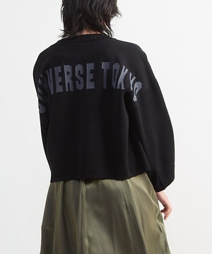 BACK LOGO SUMMER KNIT ZIP CARDIGAN