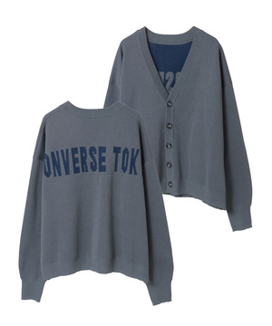 BACK LOGO SUMMER KNIT CARDIGAN