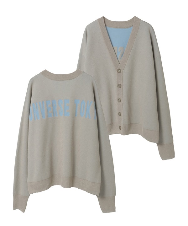 BACK LOGO SUMMER KNIT CARDIGAN 詳細画像 グレー 1