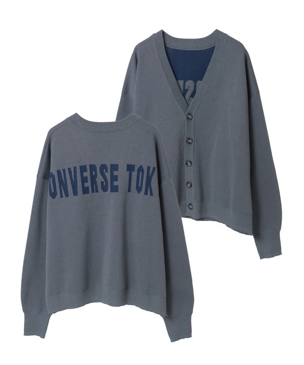 BACK LOGO SUMMER KNIT CARDIGAN 詳細画像 ブルー 1