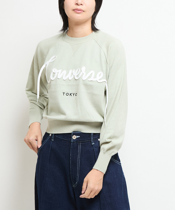 SPINDLE LOGO SHORT KNIT 詳細画像 セージグリーン 1