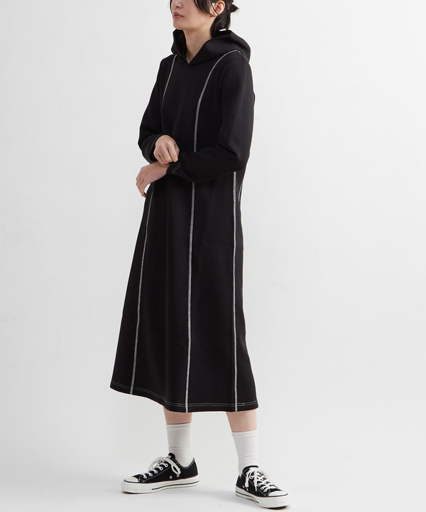 STITCH SWEAT HOODIE DRESS 詳細画像 2