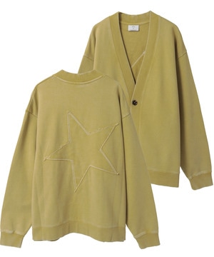 BACK STAR★ PATCH SWEAT CARDIGAN