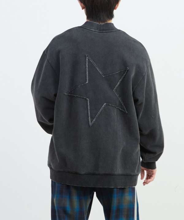 BACK STAR★ PATCH SWEAT CARDIGAN 詳細画像 2