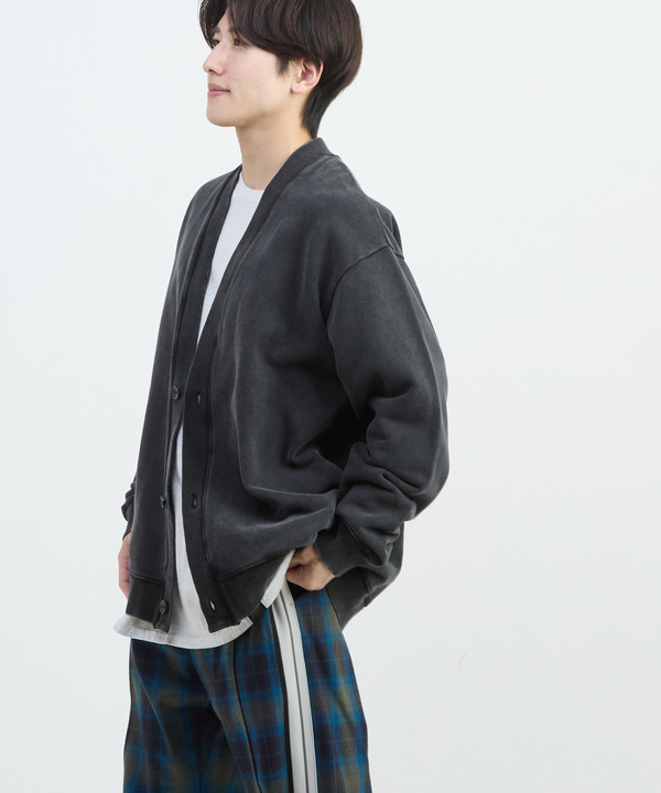 BACK STAR★ PATCH SWEAT CARDIGAN 詳細画像 スミクロ 1