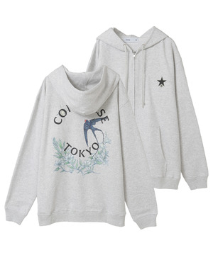 FLOWER LOGO ZIP HOODIE