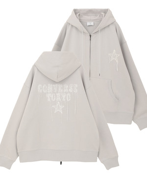 EMBROIDED LOGO ZIP HOODIE
