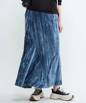 VELOR ASYMMETRY FLARE SKIRT