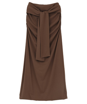 【HL】JERSEY GATHERED RIBBON SKIRT