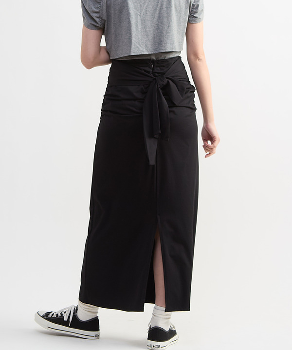 【HL】JERSEY GATHERED RIBBON SKIRT 詳細画像 2
