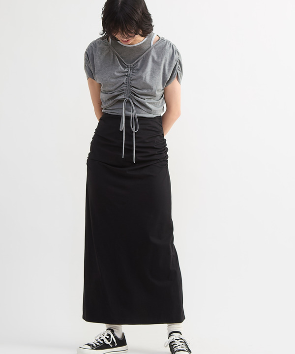 【HL】JERSEY GATHERED RIBBON SKIRT 詳細画像 5