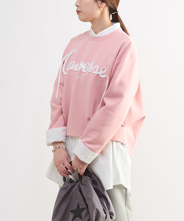 SPINDLE LOGO TUCK SWEAT 詳細画像 ピンク 1