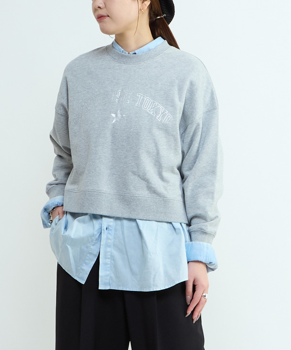 LOGO PRINT SHORT SWEAT 詳細画像 杢グレー 1