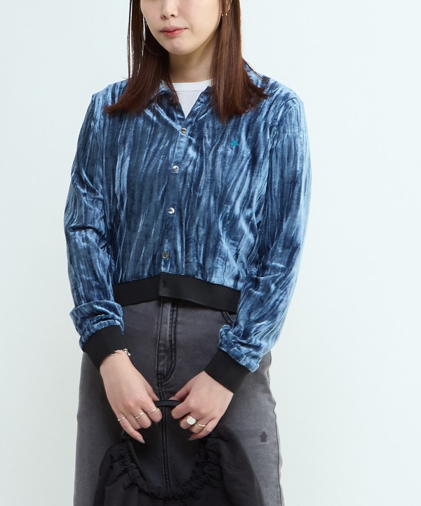 VELOR SHORT POLO CARDIGAN 詳細画像 1