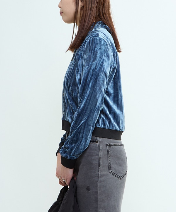 VELOR SHORT POLO CARDIGAN 詳細画像 2