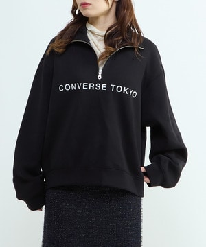 BACK STAR★ HALF-ZIP LOGO SWEAT
